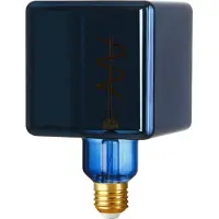 SPL | LED Filament | Grote fitting E27 | Kubuslamp | Helder | Blauw | 4W | Dimbaar