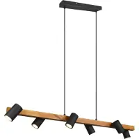 TRIO MARLEY - Hanglamp - Zwart mat - excl. 6x GU10 4,9W - Plafondbevestiging - In hoogte verstelbaar