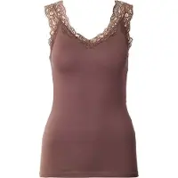 Pieces Top 'PCBarbera' chocoladebruin