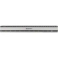Wescott Westcott Liniaal Aluminium 30cm Grijs grijs Aluminium Wescott Liniaal