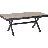Beliani FANES - Verlengbare tafel-Lichte houtkleur-Aluminium
