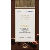 Korres Arganöl Hochentwickelte Haarcoloration Ash Light Blonde / Hellblond Asch 8.1 Haarkleur 1 st