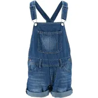 Levi's Kids tuinbroek dark blue denim Meisjes | Maat: 152