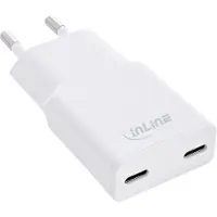 InLine USB lader | 2x USB-C PD | GaN | 30W | wit