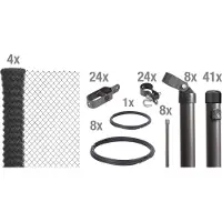 Alberts Draadgaasafrastering Hoogte: 80 - 200 cm, totale lengte: 15 - 100 m, voor plaatsing in beton (set)