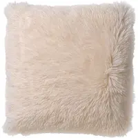 Dutch decor - FLUFFY - Kussenhoes 45x45 cm - superzacht - effen kleur - Snow White - wit
