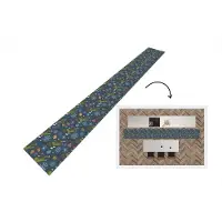 KitchenYeah Keukenloper - Keukenmat - Katten - Sneeuw - Kerstbal - Patronen - 480x60 cm - Keuken vloerkleed