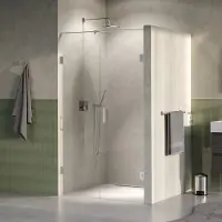 Brauer Void profielloze nisdeur 120cm met draaideur 60cm aan muur RVS geborsteld PVD