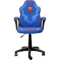 Trust GXT 703SM Revvo - Kinder Gaming Stoel Superman Editie - Kinder Bureaustoel - Superman Blauw