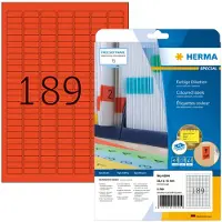 Herma 4244 verwijderbare etiketten A4 25,4 x 10 mm rood (3.780 etiketten)