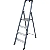 Krause Trapladder, geanodiseerd, 4 treden