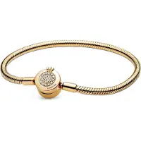 Pandora Signature - Dames Armband - goudkleurig & Transparant