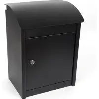 Perel Pakketbrievenbus Malm e, wandmontage, incl. 2 sleutels, afmetingen (H x B x D) 50.5 x 42 x 26 cm, zwart