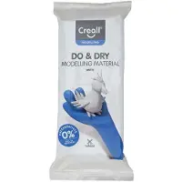 Creall Do & Dry | Luchtdrogende klei kleur Wit | 1 x 1000g | Made in Holland | Zacht en klaar voor gebruik | Made in Holland | Knutselwerk kinderen, school, hobby, DIY en creatieve projecten