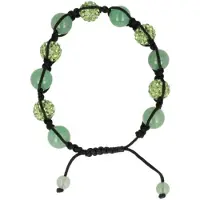 Spiru Edelstenen Shamballa Armband Aventurijn Groen (Model 2)