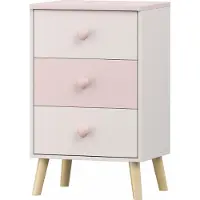 En.casa Kindernachtkastje Sandnes wit en roze 62x38x30 cm []