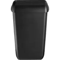 Mts euro products Afvalbak Quartzline open inworp 43 liter zwart 441454