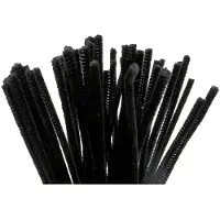 Creativ Company Chenille zwart 30cm, 50st.