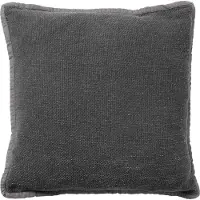 Dutch decor - BOWIE - Sierkussen 45x45 cm - van gewassen katoen - Charcoal Gray - antraciet