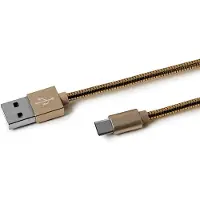 Celly oplaadkabel USB C 100 cm nylon goud