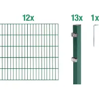 Alberts Dubbelstaafmat hekwerk Basisset Hoogte: 80 - 160 cm, totale lengte: 4 - 30 m, voor plaatsing in beton (set)