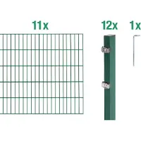 Alberts Dubbelstaafmat hekwerk Basisset Hoogte: 80 - 160 cm, totale lengte: 4 - 30 m, voor plaatsing in beton (set)