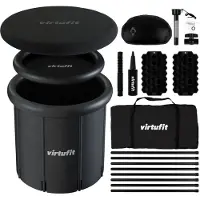 VirtuFit IJsbad XXL - 375 Liter - Antraciet - Inclusief accessoires