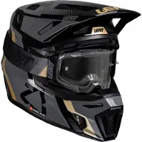 Leatt Moto 8.5 Composite Zwart Grijs Goud Crosshelm met 5.5 Bril Maat S
