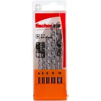 Fischer 543025 Steen-spiraalboorset 5-delig 4 mm, 5 mm, 6 mm, 7 mm, 8 mm, 9 mm, 10 mm Cilinderschacht 1 set(s)
