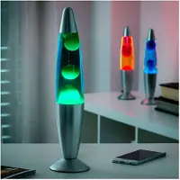 InnovaGoods Lavalamp Groen | Lavalamp voor kinderen 25W Magma | Lavalampen sfeerverlichting | Nachtlampje Kinderen en Volwassenen