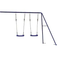 vidaXL Glijbaan en schommels voor speelhuis blauw polypropeen