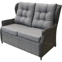 AVH-Collectie Ibiza premium 2-zits loungebank antraciet wicker