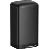 Songmics Vuilnisbak met softclose-functie, Zwart