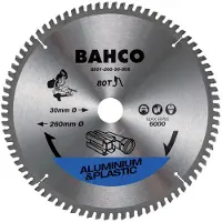 Bahco Cirkelzaagblad | hardmetaal tanden | voor verstekzagen in aluminium en kunststof | 80 TPI | 260 mm - 8501-260-30-80S