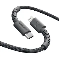 Fresh 'n rebel Câble de charge USB-A vers Lightning FlexWave Silicone Braided 70 cm Storm Grey