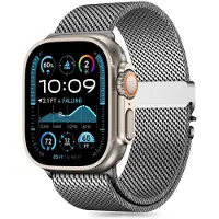 TechProtection Milano Zilveren Apple Watch 49 / 46 / 45 / 44 Mm Bandje Zilver