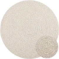 vidaXL Vloerkleed ZIZUR crème binnen en buiten Ø 120 cm jute look