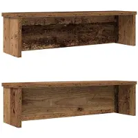 vidaXL Keukenrekken stapelbaar 2 st 60x15x16 cm oud houtkleurig