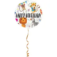 Folat - Folieballon Happy Birthday dieren