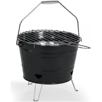 Livoo Portable charcoal barbecue - - DOC327N - Stainless steel - Cooking surface ø27 cm - Height 24 cm
