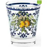 Excelsa set van 6 espressotassen, Amalfi glas, 9 cl, kleurrijk