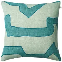 Chhatwal & Jonsson Sikkim Kussenhoes 50x50 Cm / Hemelsblauw - Decoratieve kussens & hoezen Linnen Aqua - CC320150-25