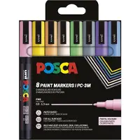 Posca Paintmarker uni pc3m f pastel 8st assorti