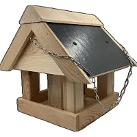 Garden Spirit Voederhuisje Hangend Voederhuis - Stenen Dak & Silo - - BH - Vogelvoederhuisje voor Vogels