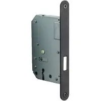 Formani Basics LBLKA-N56 kastdeurslot met sleutel afgerond - PVD mat zwart/PVD gunmetal