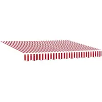 vidaXL Uitschuifbare luifel Rood en Wit 350 x 250 cm