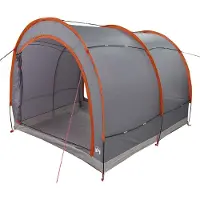 vidaXL Fietstent met dak Grijs en Oranje 256 x 222 x 182 cm taft