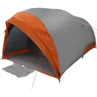vidaXL Tunnel tent 6-persoons Grijs en Oranje taft Waterdicht