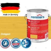 Remmers HK Lazuur 3-in-1 [plus] Zinkgeel - Premium Houtbeits voor Buiten | Transparant, Sneldrogend, Oplosmiddelarm | 2,5Liter