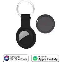 WISEQ GPS Tracker Zonder Abonnement - Werkt met Find my - Zwart – Geschikt voor Apple iPhone sleutelhanger – Keyfinder - Tag